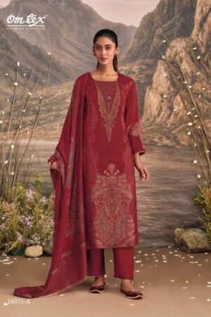 My Fashion Road Omtex Ember Premium Style Muslin Silk Suit | 16031 – A