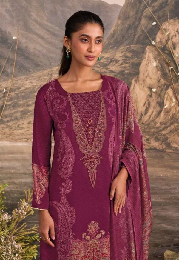 My Fashion Road Omtex Ember Premium Style Muslin Silk Suit | 16031 – C
