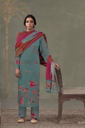 My Fashion Road Omtex Ferisha Fancy Organza Applique Work Ladies Suit | 15351 – D