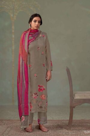 My Fashion Road Omtex Ferisha Fancy Organza Applique Work Ladies Suit | 15351 – C