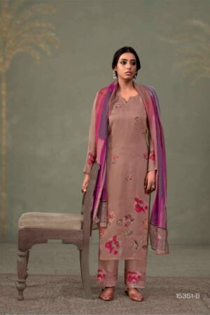 My Fashion Road Omtex Ferisha Fancy Organza Applique Work Ladies Suit | 15351 – B