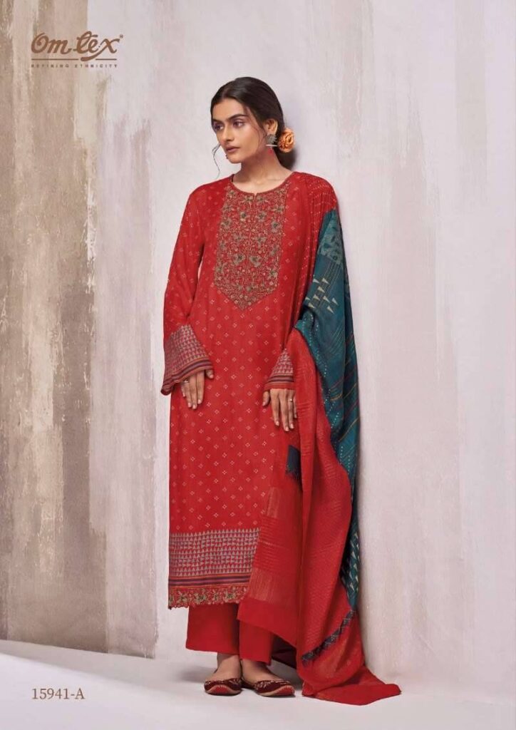 My Fashion Road Omtex Ginevra Premium Designs Muslin Suit | 15941 – A