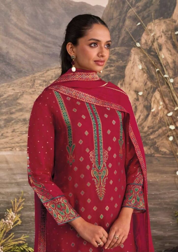 My Fashion Road Omtex Jimena Exclusive Jacquard Silk Suit | 15601 – A