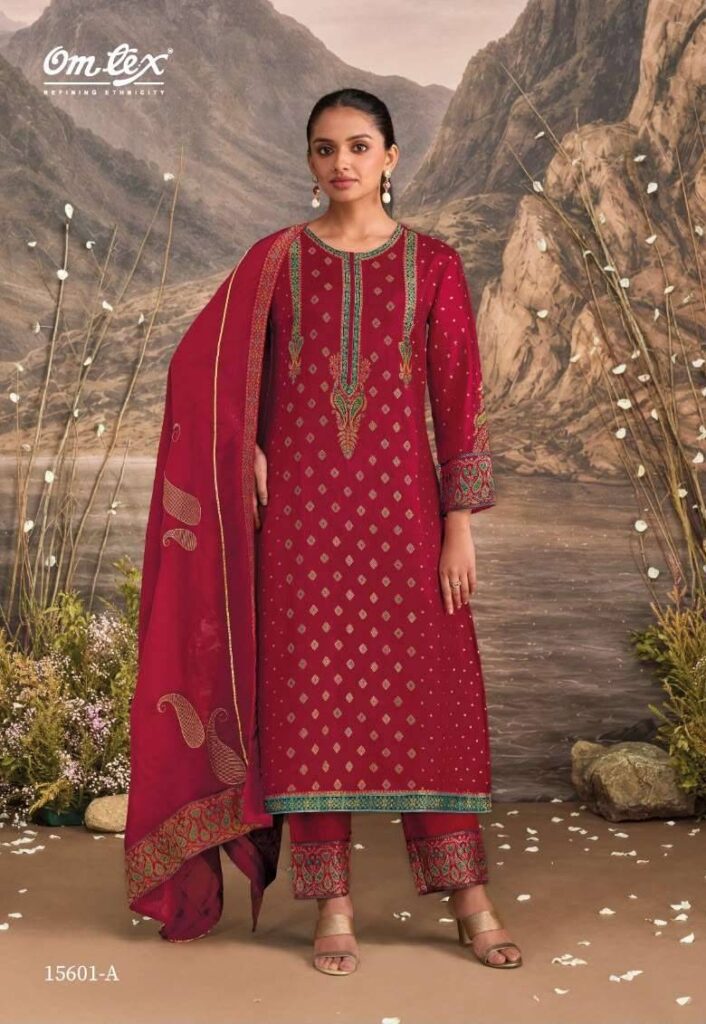 My Fashion Road Omtex Jimena Exclusive Jacquard Silk Suit | 15601 – A