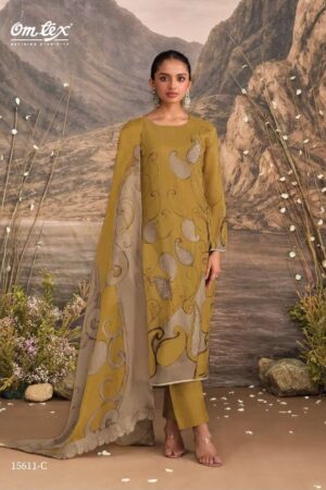 My Fashion Road Omtex Marina Premium Design Organza Suit | 15611 – C