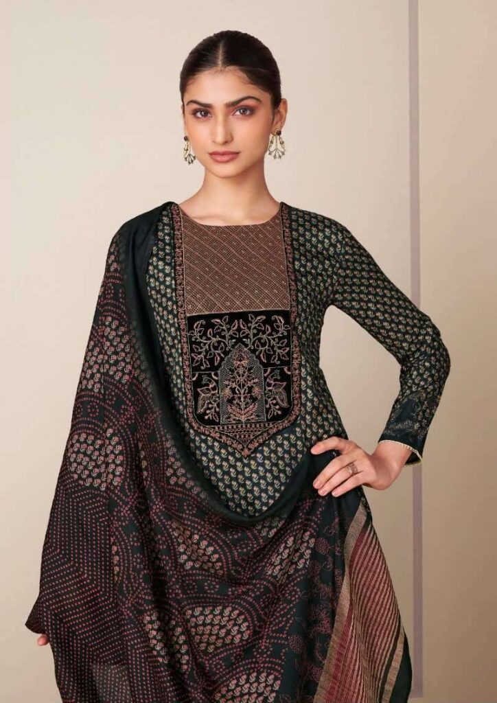 My Fashion Road Omtex Medhasvi Exclusive Muslin Silk Ladies Dress | 16291 – A