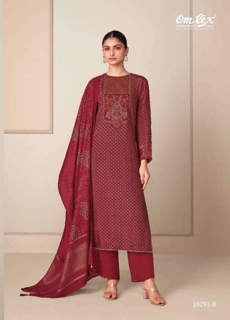 My Fashion Road Omtex Medhasvi Exclusive Muslin Silk Ladies Dress | 16291 – B