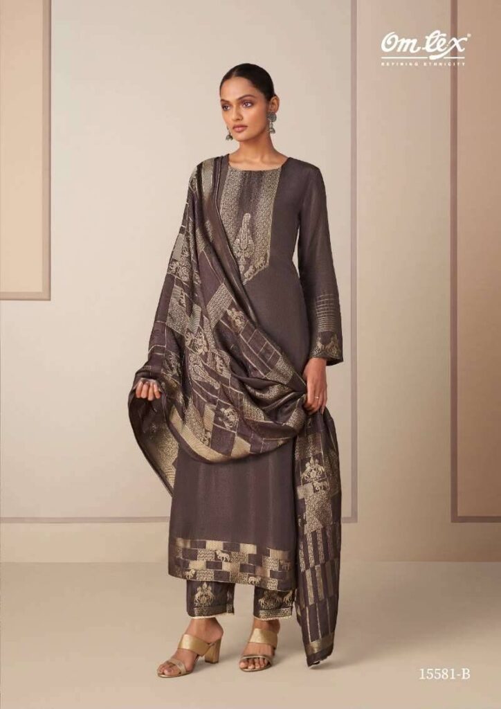 My Fashion Road Omtex Mrunal Premium Jacquard Silk Ladies Suit | 15581 – B