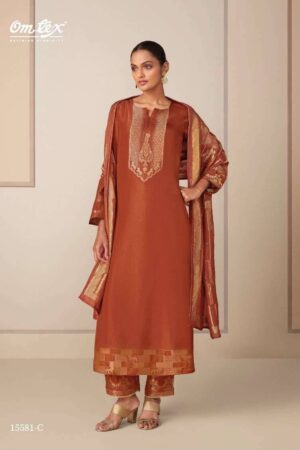 My Fashion Road Omtex Mrunal Premium Jacquard Silk Ladies Suit | 15581 – C