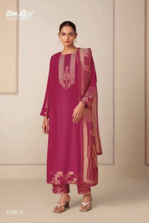 My Fashion Road Omtex Mrunal Premium Jacquard Silk Ladies Suit | 15581 – A My Fashion Road Omtex Mrunal Premium Jacquard Silk Ladies Suit | 15581 – A
