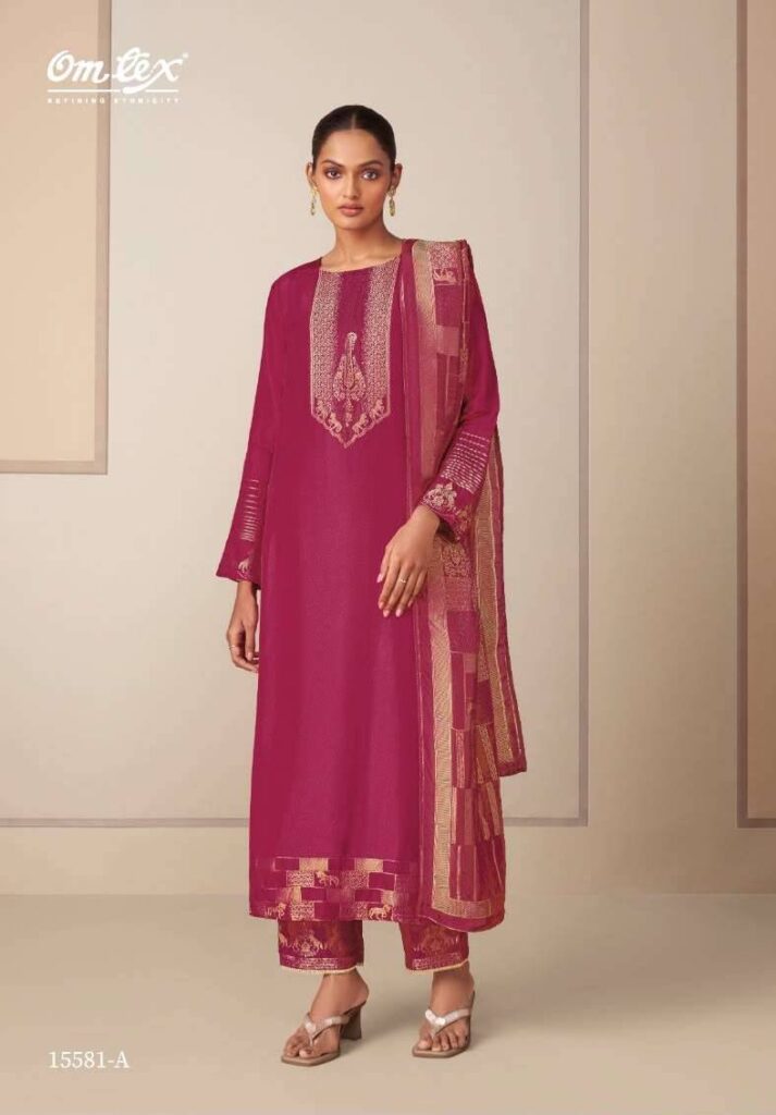 My Fashion Road Omtex Mrunal Premium Jacquard Silk Ladies Suit | 15581 – A