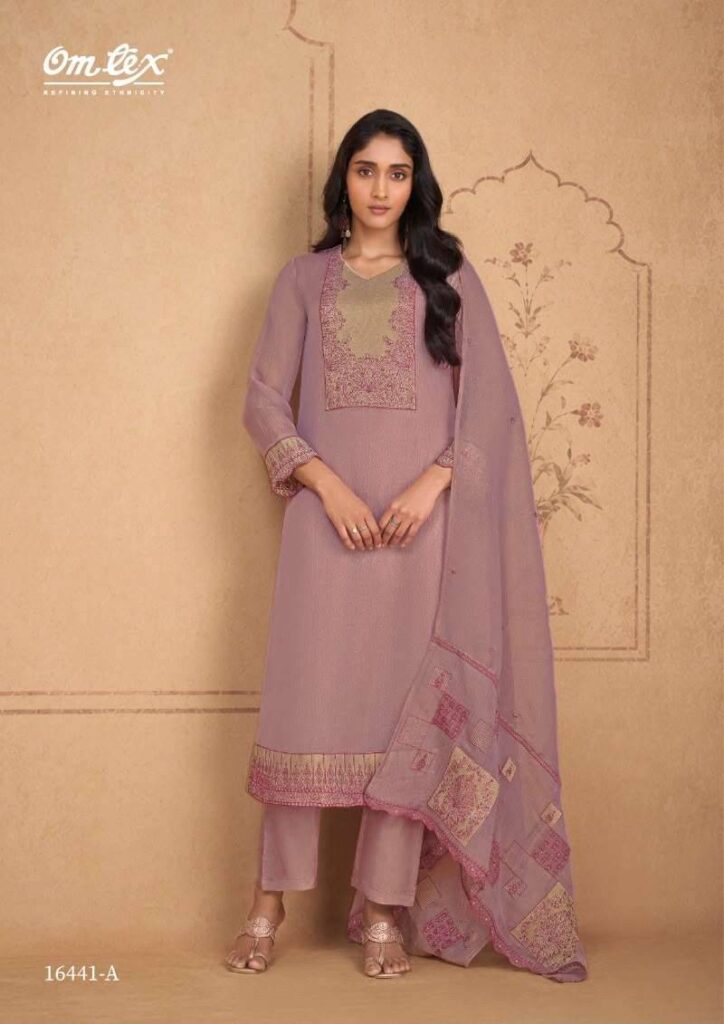 My Fashion Road Omtex Nicole Designer Silk Premium Design Suit | 16441 – A