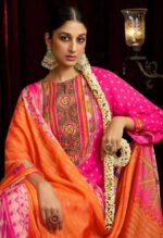My Fashion Road Shiddat Bell Rose Premium Designs Organza Suit – 301C