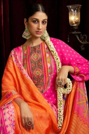 My Fashion Road Shiddat Bell Rose Premium Designs Organza Suit – 301C