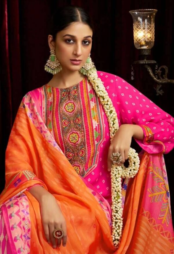 My Fashion Road Shiddat Bell Rose Premium Designs Organza Suit – 301C