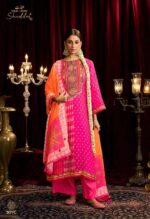My Fashion Road Shiddat Bell Rose Premium Designs Organza Suit – 301C