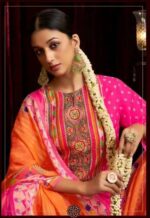 My Fashion Road Shiddat Bell Rose Premium Designs Organza Suit – 301C