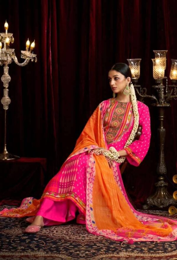 My Fashion Road Shiddat Bell Rose Premium Designs Organza Suit – 301C