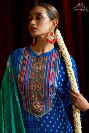 My Fashion Road Shiddat Bell Rose Premium Designs Organza Suit – 301B