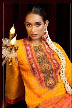 My Fashion Road Shiddat Bell Rose Premium Designs Organza Suit – 301D