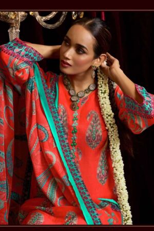 My Fashion Road Shiddat Bell Rose Exclusive Designs Organza Salwar Suit | 601 – A