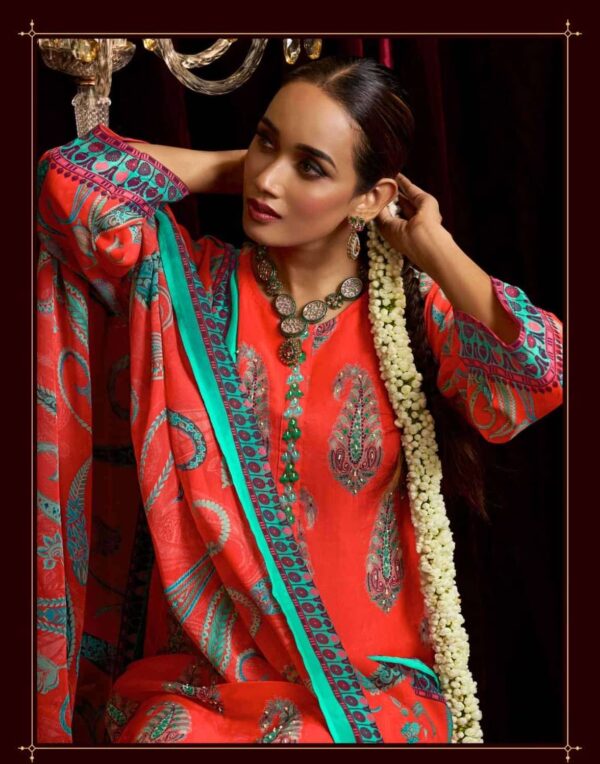 My Fashion Road Shiddat Bell Rose Exclusive Designs Organza Salwar Suit | 601 – A