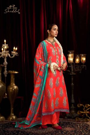 My Fashion Road Shiddat Bell Rose Exclusive Designs Organza Salwar Suit | 601 – A