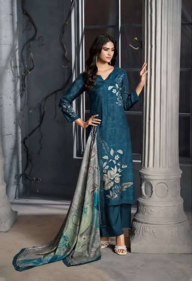 My Fashion Road Shiddat Bluebell Muslin Digital Printed Suits | 1009 – B