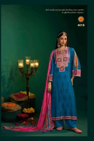 My Fashion Road Shiddat Enzo Fancy Muslin Digital Printed Suit | 401 – B