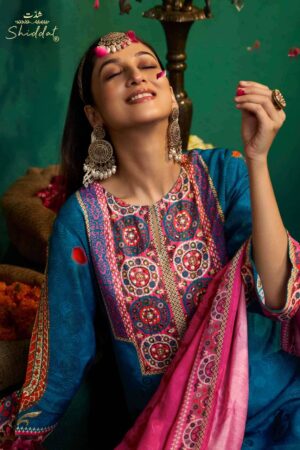My Fashion Road Shiddat Enzo Fancy Muslin Digital Printed Suit | 401 – B