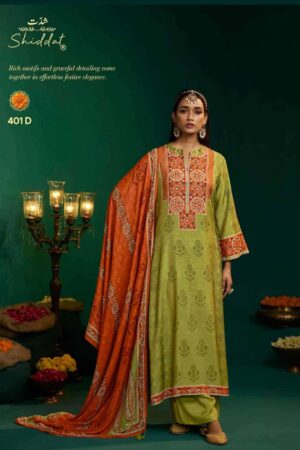 My Fashion Road Shiddat Enzo Fancy Muslin Digital Printed Suit | 401 – D