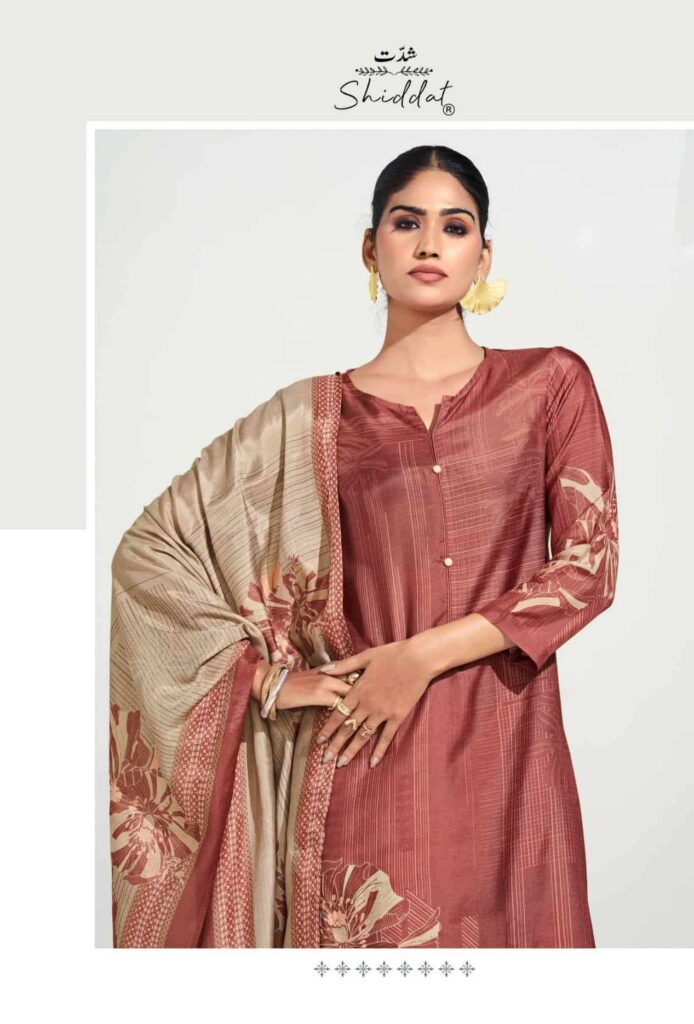 My Fashion Road Shiddat Maris Digital Printed Muslin Dress | 1010 – D