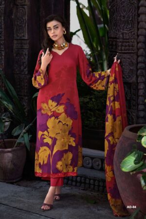 My Fashion Road Varsha Arcadia Floral Designs Muslin Salwar Suit | AD-04