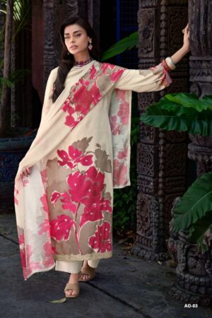 My Fashion Road Varsha Arcadia Floral Designs Muslin Salwar Suit | AD-03