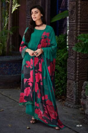 My Fashion Road Varsha Arcadia Floral Designs Muslin Salwar Suit | AD-01