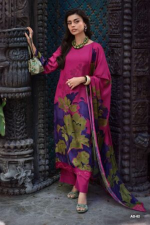My Fashion Road Varsha Arcadia Floral Designs Muslin Salwar Suit | AD-02
