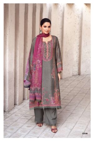 My Fashion Road Varsha Crimson Exclusive Satin Silk Latest Suit | CS – 04