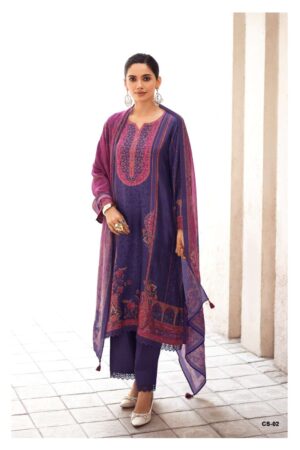 My Fashion Road Varsha Crimson Exclusive Satin Silk Latest Suit | CS – 02