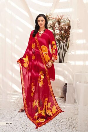 My Fashion Road Varsha Gulraqs Digital Printed Organza Suit | GQ – 02