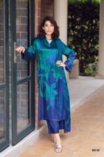 My Fashion Road Varsha Rose Haven Digital Printed Gajji Silk Ladies Dress | RH – 02