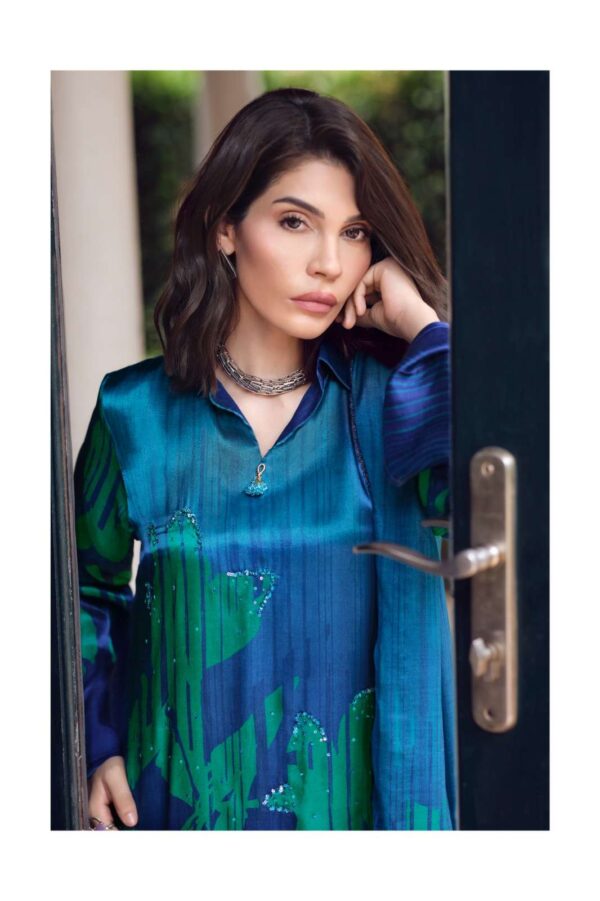 My Fashion Road Varsha Rose Haven Digital Printed Gajji Silk Ladies Dress | RH – 02