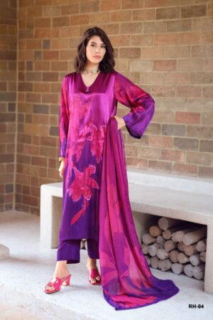 My Fashion Road Varsha Rose Haven Digital Printed Gajji Silk Ladies Dress | RH – 04