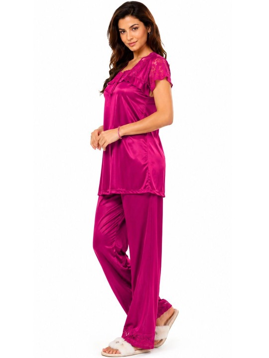 My Fashion Road Zyvera Pink Solid Satin Baby Dolls Nightwear My Fashion Road Zyvera Pink Solid Satin Baby Dolls Nightwear