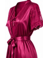 My Fashion Road Zyvera Purple Self Design Baby Dolls Nightwear