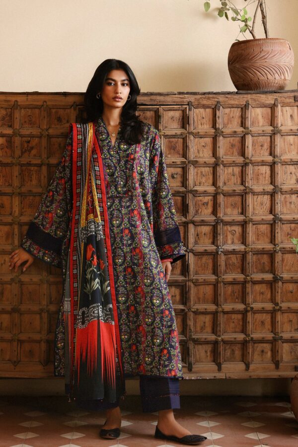 My Fashion Road Zaha Unstitched 3piece Suit | VEDA