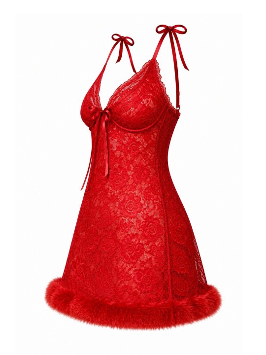 My Fashion Road Zyvera Red Self Design Baby Dolls Nightwear My Fashion Road Zyvera Red Self Design Baby Dolls Nightwear