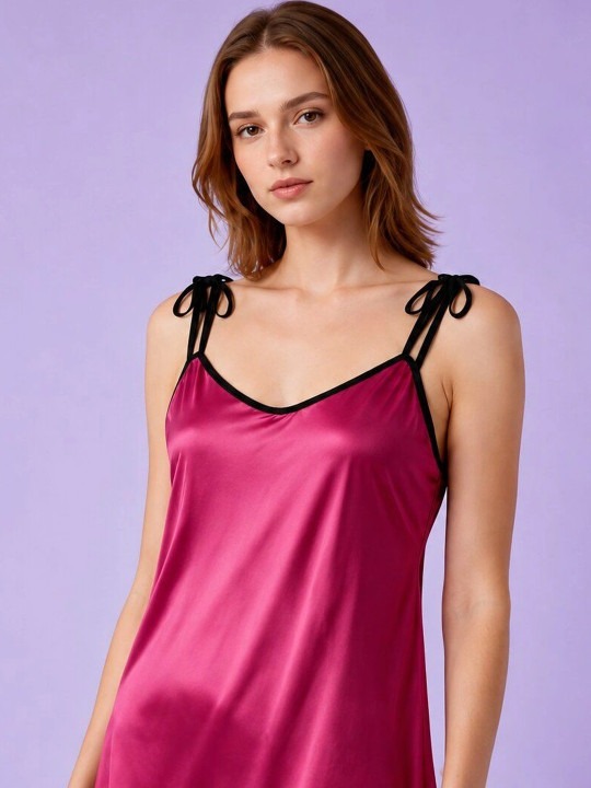 My Fashion Road Zyvera Pink Solid Baby Dolls Nightdress My Fashion Road Zyvera Pink Solid Baby Dolls Nightdress