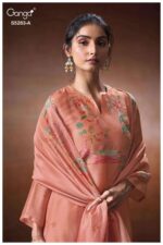 My Fashion Road Ganga Fashion Delora Pure Bemberg Silk Ladies Suit | S5283 – A