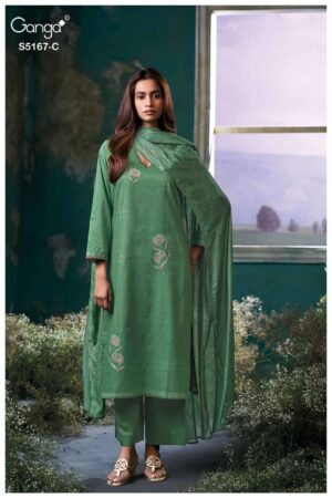 My Fashion Road Ganga Fashion Dhiya Premium Corduroy Fancy Suit  | S5167 – C