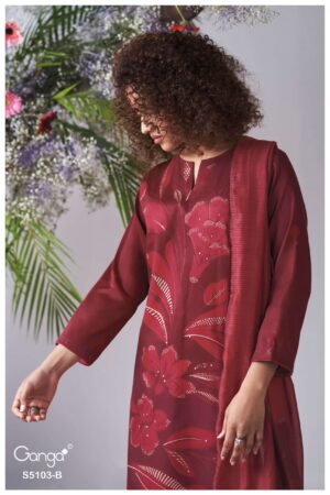 My Fashion Road Ganga Fashion Dhyana Fancy Cotton Satin Salwar Suit | S5103 – B
